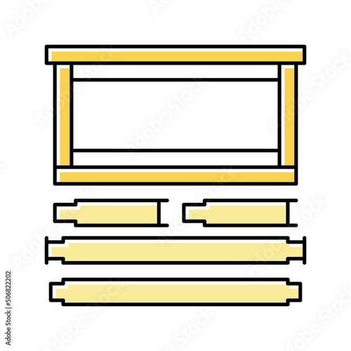 frames langstroth beekeeping color icon vector illustration