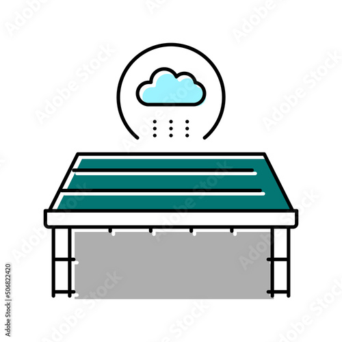 roof waterproofing color icon vector illustration