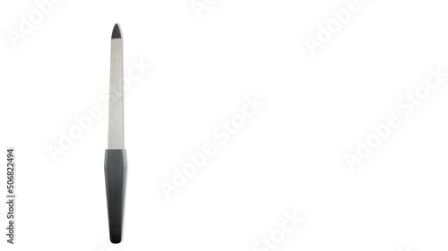 grey nail file on a light white background