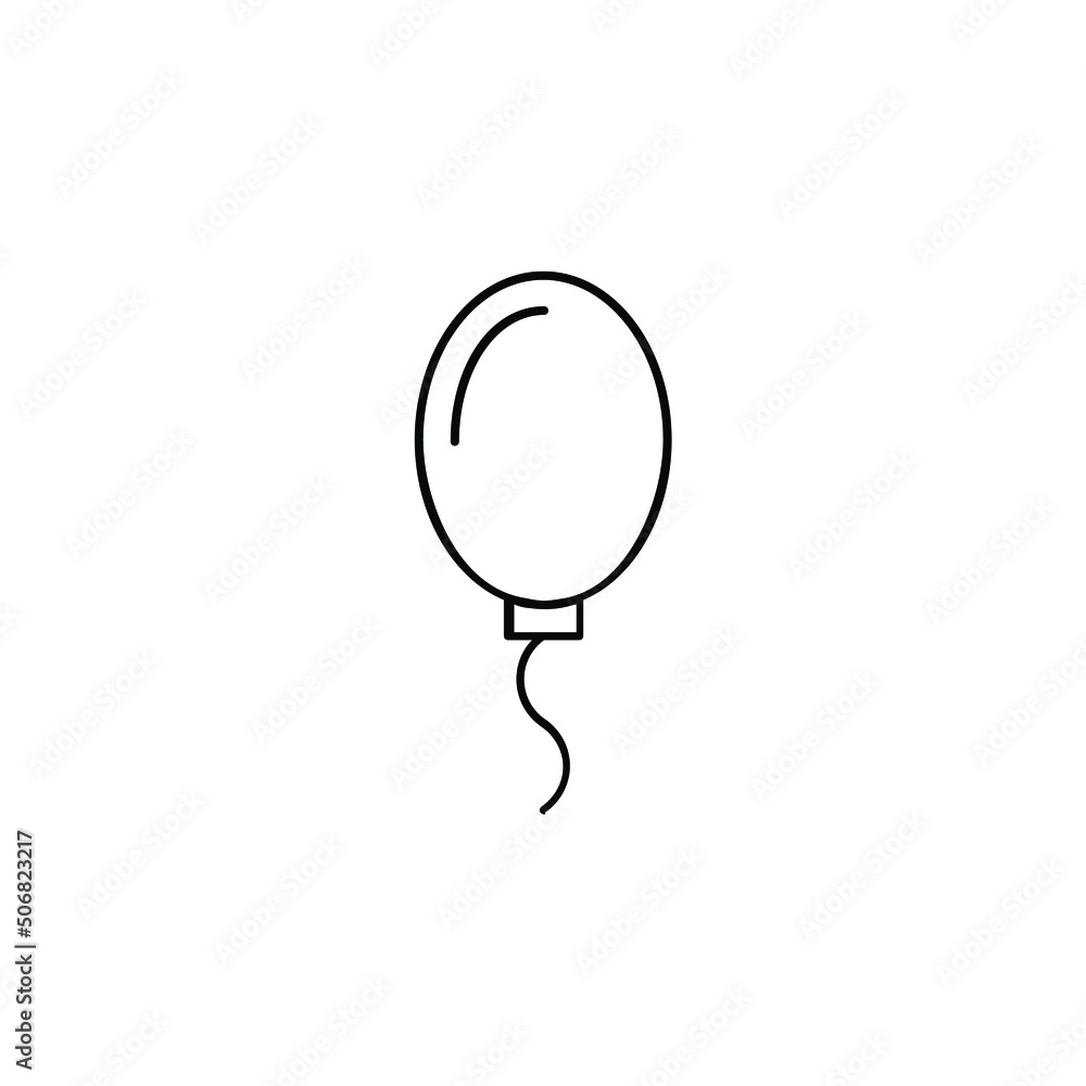 Balloon Thin Line Icon Vector Illustration Logo Template. Suitable For Many Purposes. Balloon Thin Line Icon Vector Illustration Logo Template. Suitable For Many Purposes.