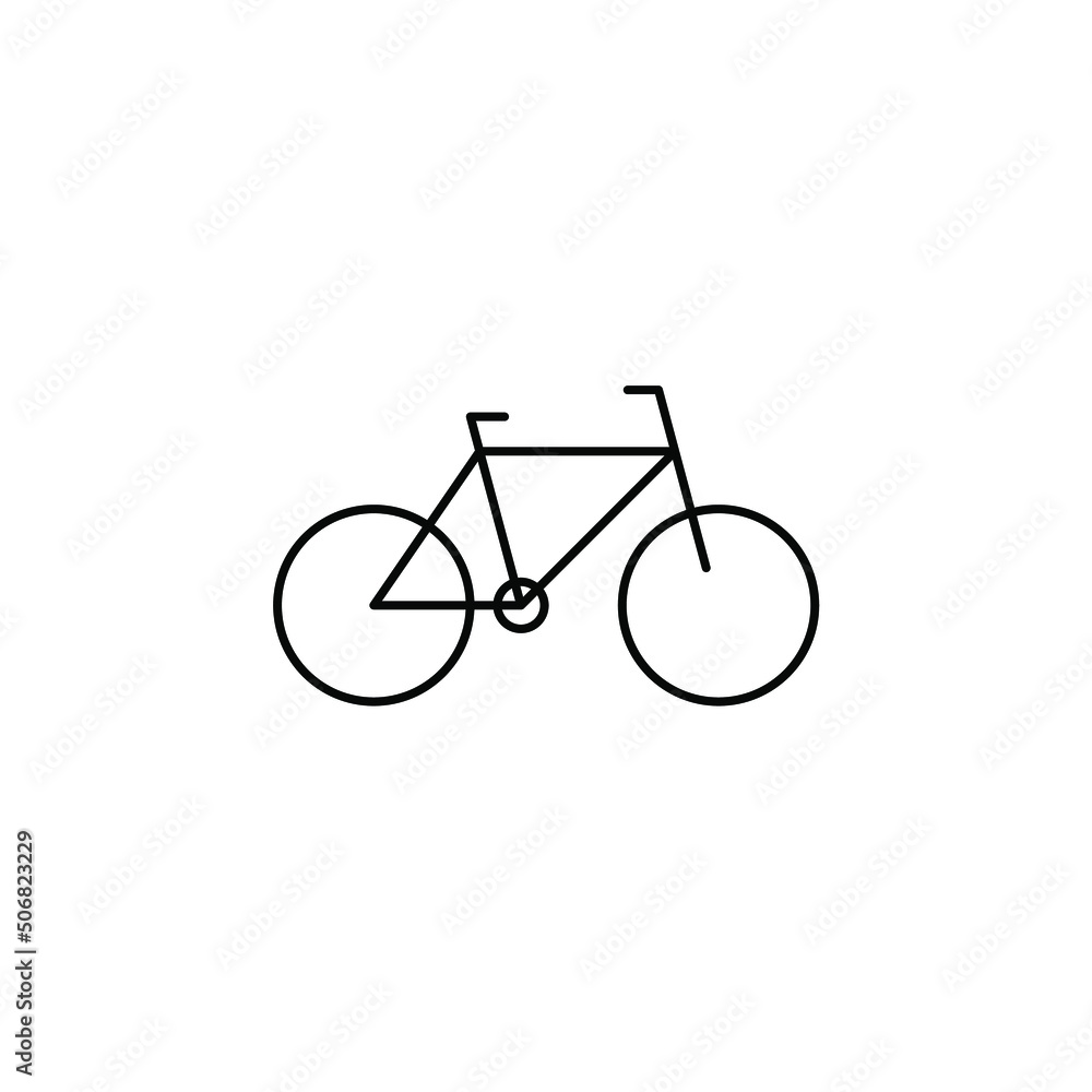 Bike, Bicycle Thin Line Icon Vector Illustration Logo Template. Suitable For Many Purposes. Bike, Bicycle Thin Line Icon Vector Illustration Logo Template. Suitable For Many Purposes.