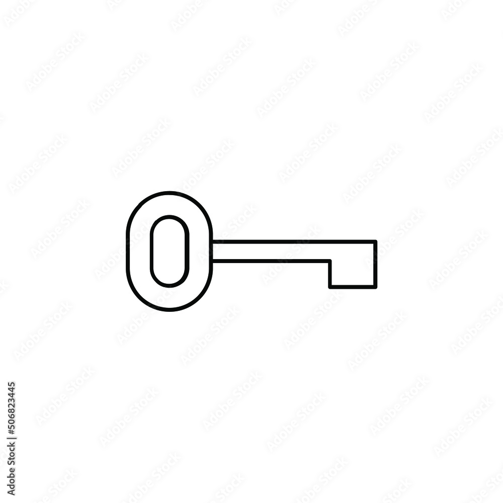 Key Thin Line Icon Vector Illustration Logo Template. Suitable For Many Purposes. Key Thin Line Icon Vector Illustration Logo Template. Suitable For Many Purposes.