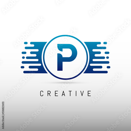 Initial Letter P Logo Template Design.Creative Letter P Logo Design.