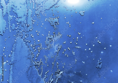 Wallpaper Mural Natural winter texture with fancy frosty patterns Torontodigital.ca