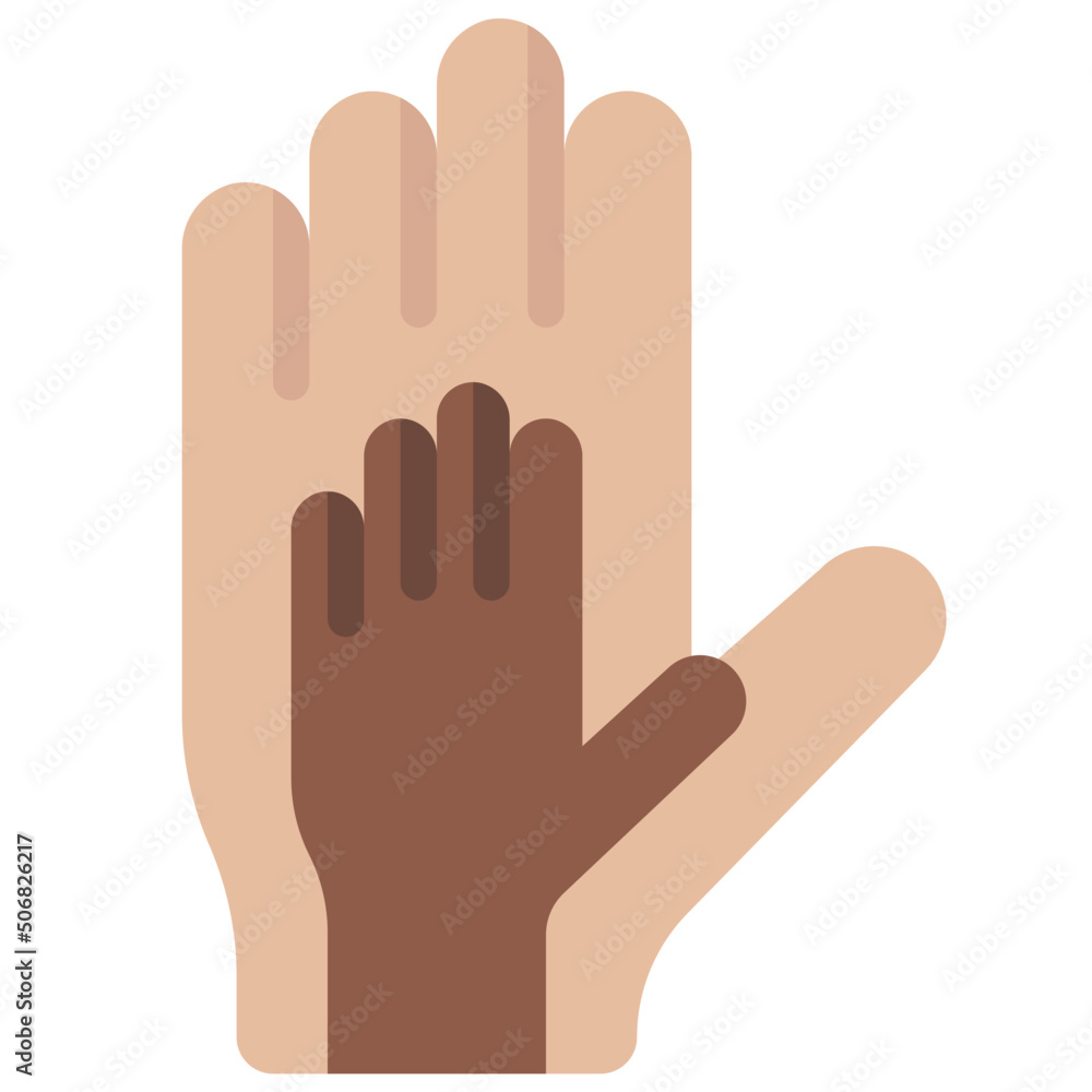Small And Large Hands Icon Small And Large Hands Icon