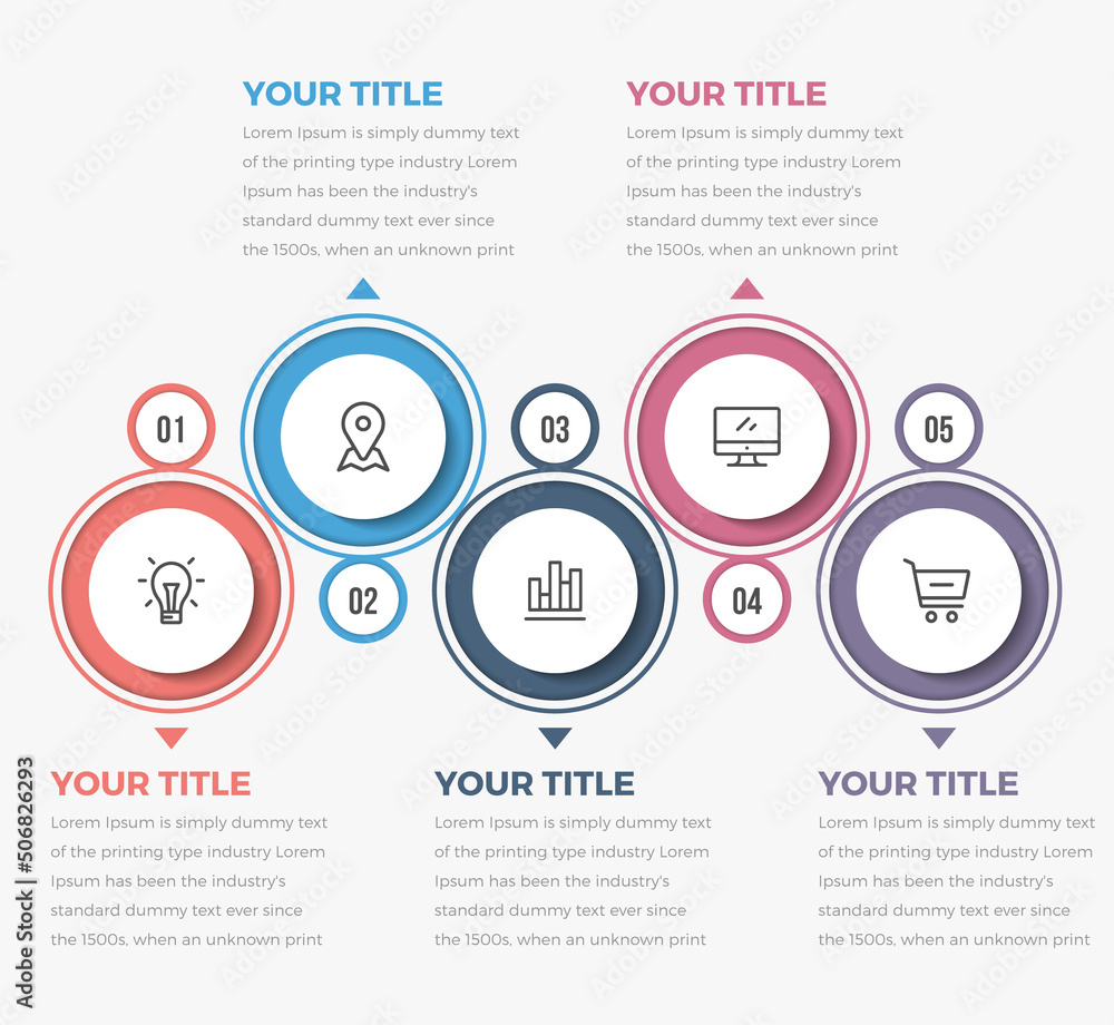 Naklejka premium Modern Circle Infographics