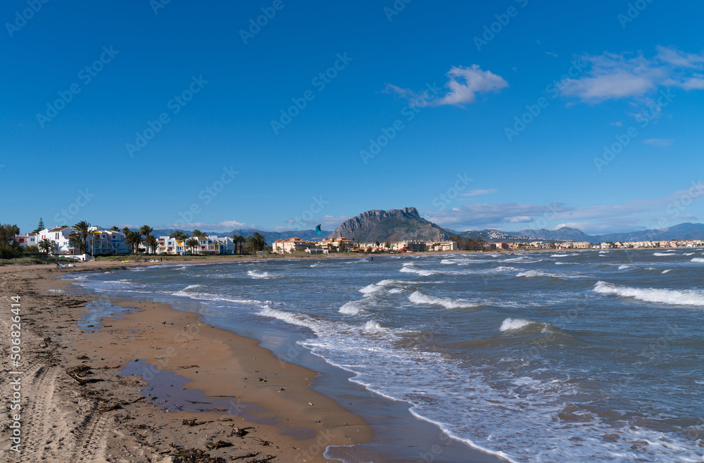 Playa Els Molins near Denia Spain Costa Blanca between Alicante and Valencia, Spanish east coast