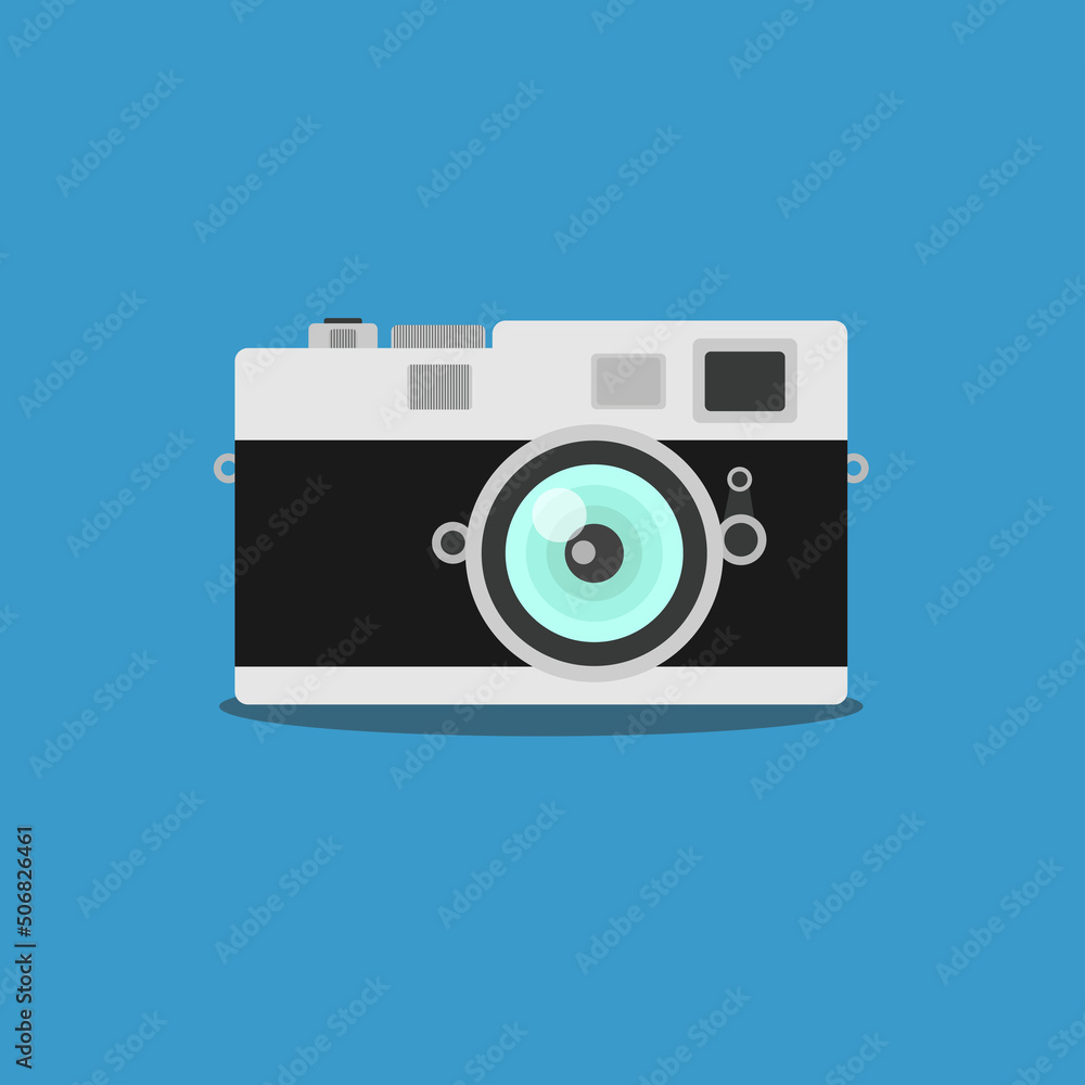 Fototapeta premium vintage camera flat design vector illustration