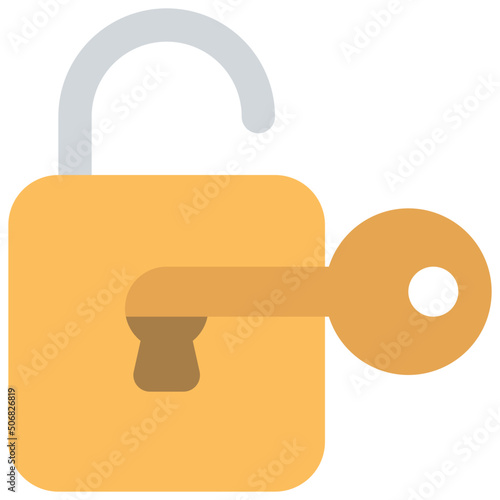 Key Unlocking Lock Icon