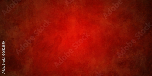 Red textured concrete wall wide banner background. Red concrete interior background banner grunge abstract panorama,backdrop background.