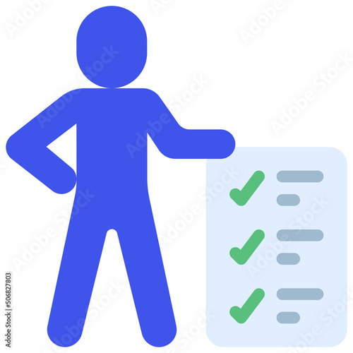 Person With Checklist Icon