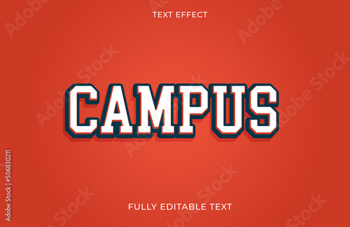 Campus Vintage Trendy Text Effect Design
