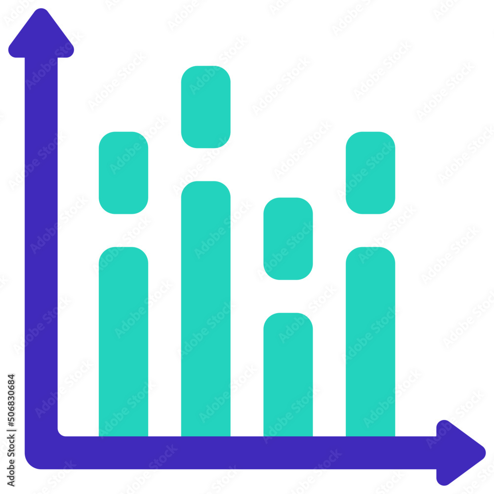 Split Bar Chart Icon Split Bar Chart Icon