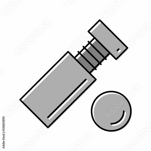 standoff screw color icon vector illustration