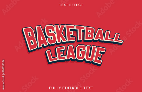 Basketball League Text Effect Design