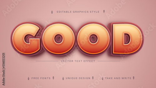 Good 3D - Editable Text Effect, Font Style