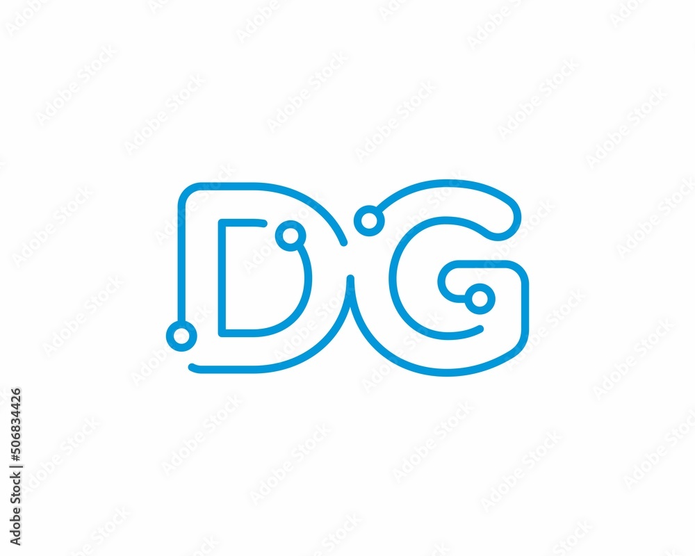 Abstract Letters DG Logo Design Template 001 Abstract Letters DG Logo Design Template 001