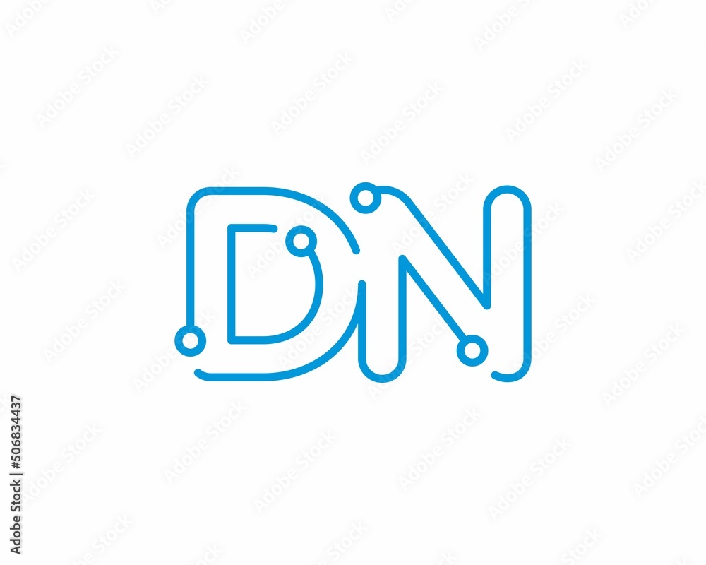 Abstract Letters DN Logo Design Template 001 Abstract Letters DN Logo Design Template 001