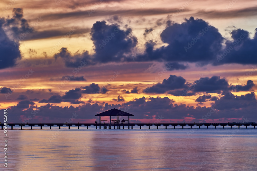 Maldives. Tropical beach. Travel and tourism to luxury resorts in the Maldives islands. Summer holiday concept Maldives. Tropical beach. Travel and tourism to luxury resorts in the Maldives islands. Summer holiday concept