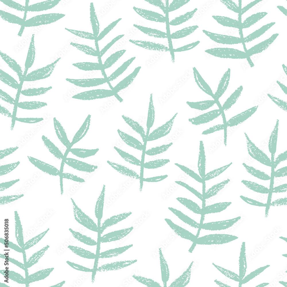 Seamless pattern with hand drawn leaves Seamless pattern with hand drawn leaves