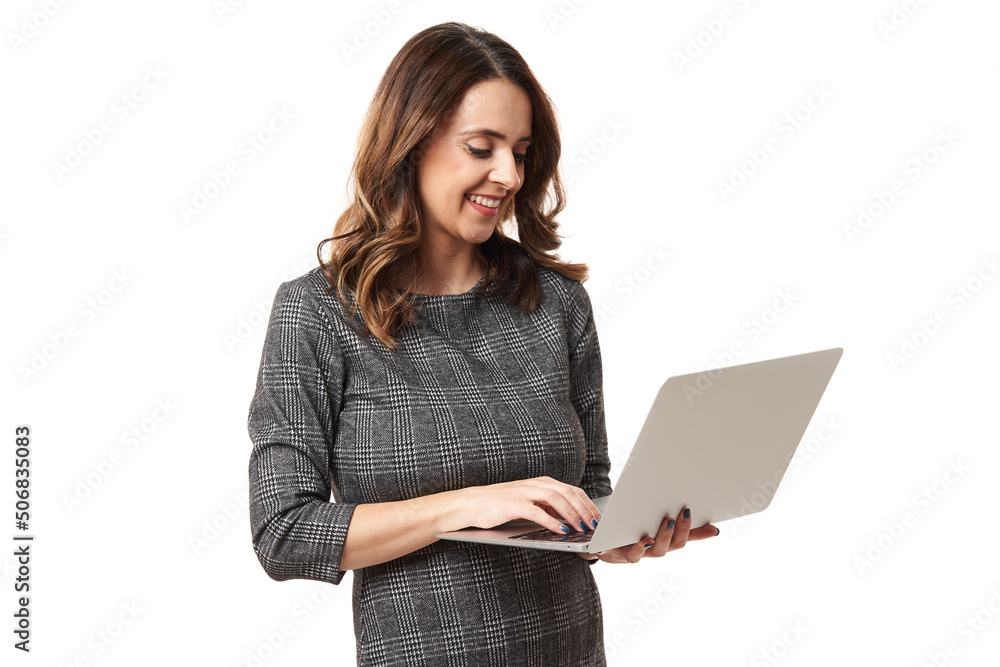 Businesswoman working on her laptop Businesswoman working on her laptop