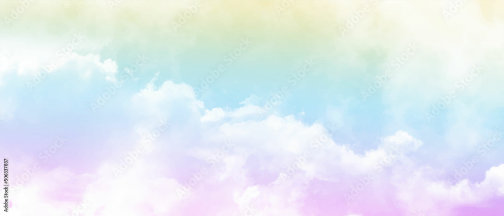 Double exposure of dynamic cloud and sky of paper texture for background Abstract, postcard nature art pastel style, soft and blur focus.