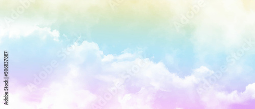 Double exposure of dynamic cloud and sky of paper texture for background Abstract, postcard nature art pastel style, soft and blur focus.