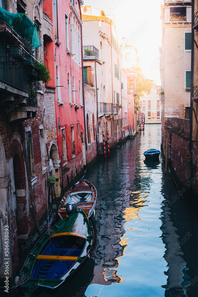 colorful canal in venice