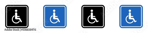 Handicapped patient icon. Disability symbol, Vector illustration