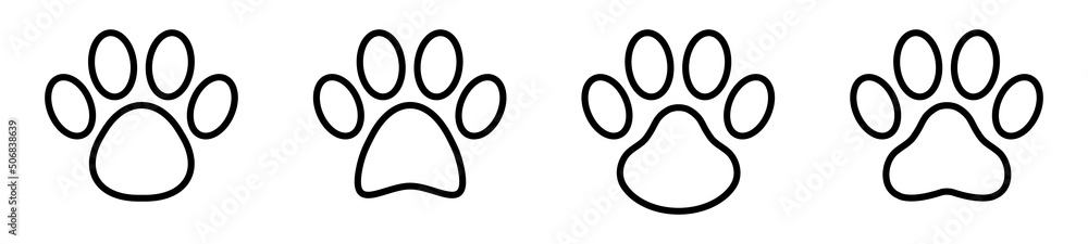 Paw print simple icon. Animal paw print icon, vector illustration Paw print simple icon. Animal paw print icon, vector illustration