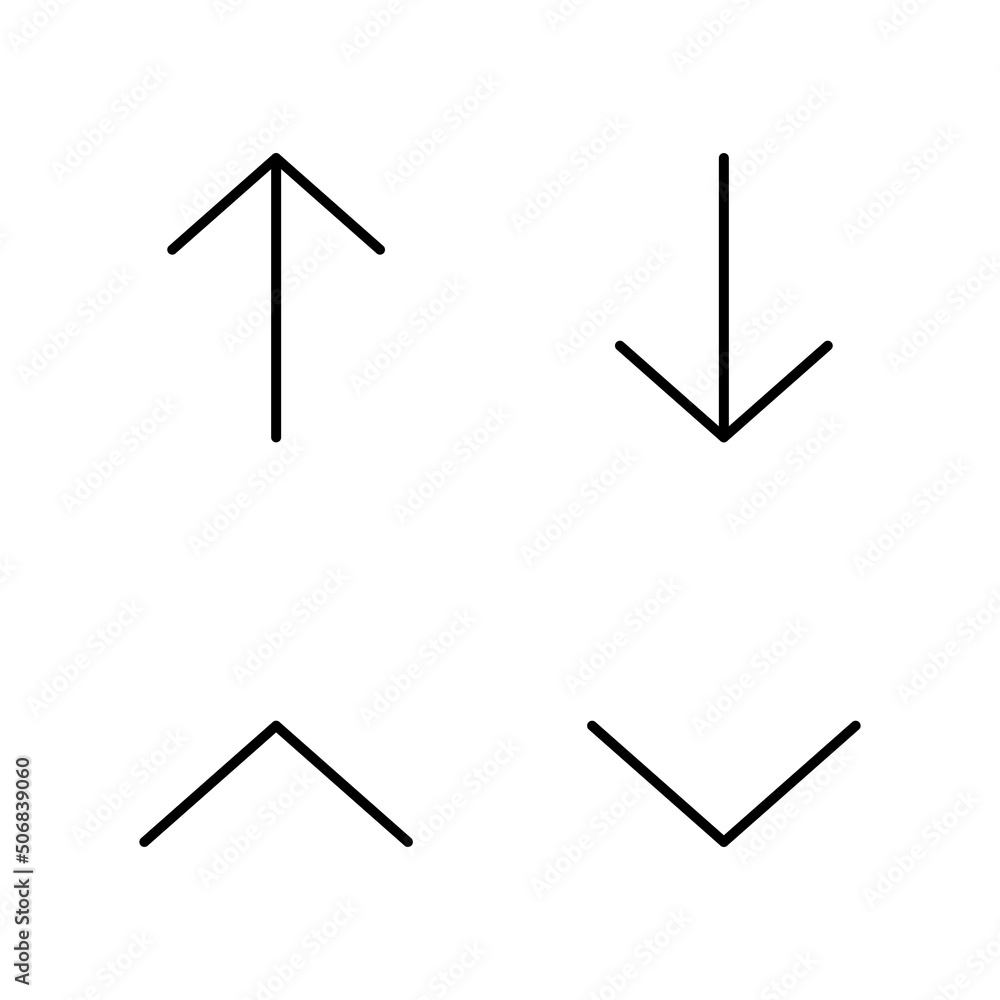 Line editable arrows icons set Line editable arrows icons set