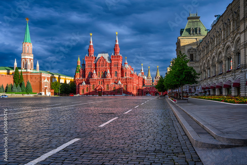 Red Square, Moscow Kremlin and State Historical Museum in Moscow, Russia. Architecture and landmarks of Moscow. © Ekaterina Belova
