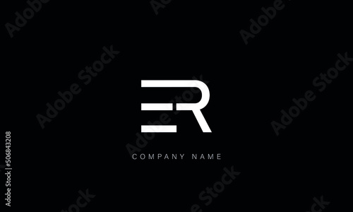 Fotografie ER, RE, Abstract Letters Logo Monogram