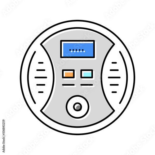 carbon monoxide detector color icon vector illustration