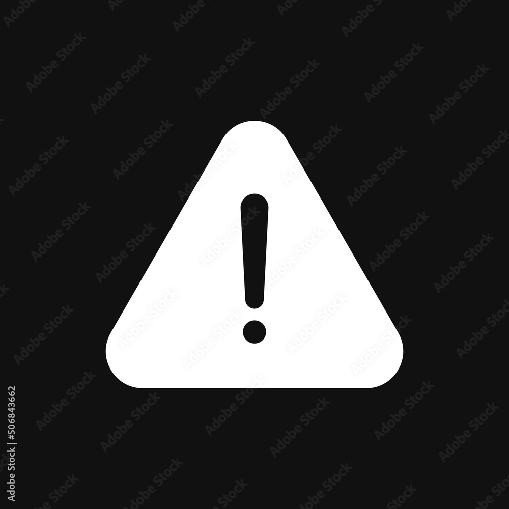 Caution sign icon on grey background Caution sign icon on grey background