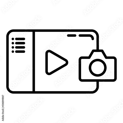 documentary and camera icon
