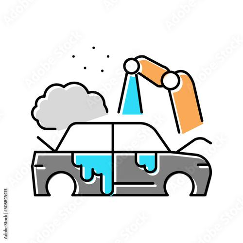 factory auto paint job color icon vector illustration