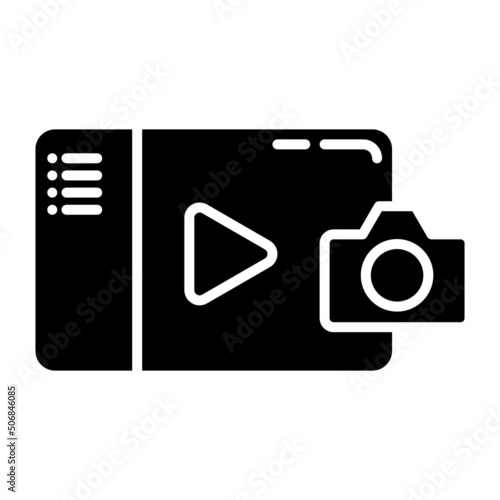documentary and camera icon