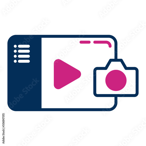 documentary and camera icon