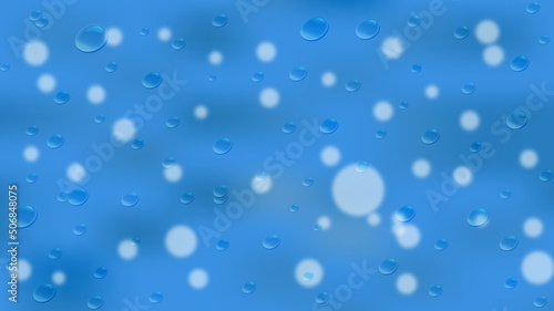 Raindrops. Transparent bubbles. Vector illustration.