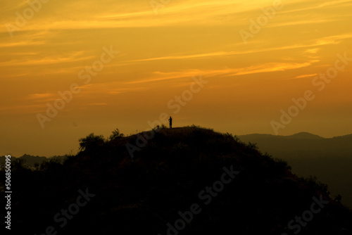 sunset in the mountains