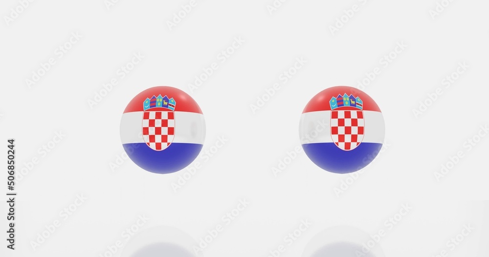 Naklejka premium Croatia flag icon or symbols