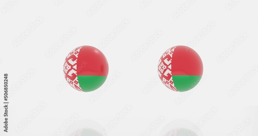 Naklejka premium Belarus flag icon or symbols