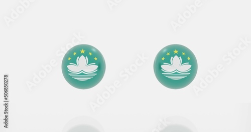 macau or macao flag icon or symbols