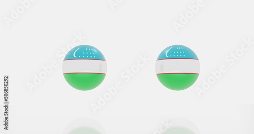 Uzbekistan flag icon or symbols
