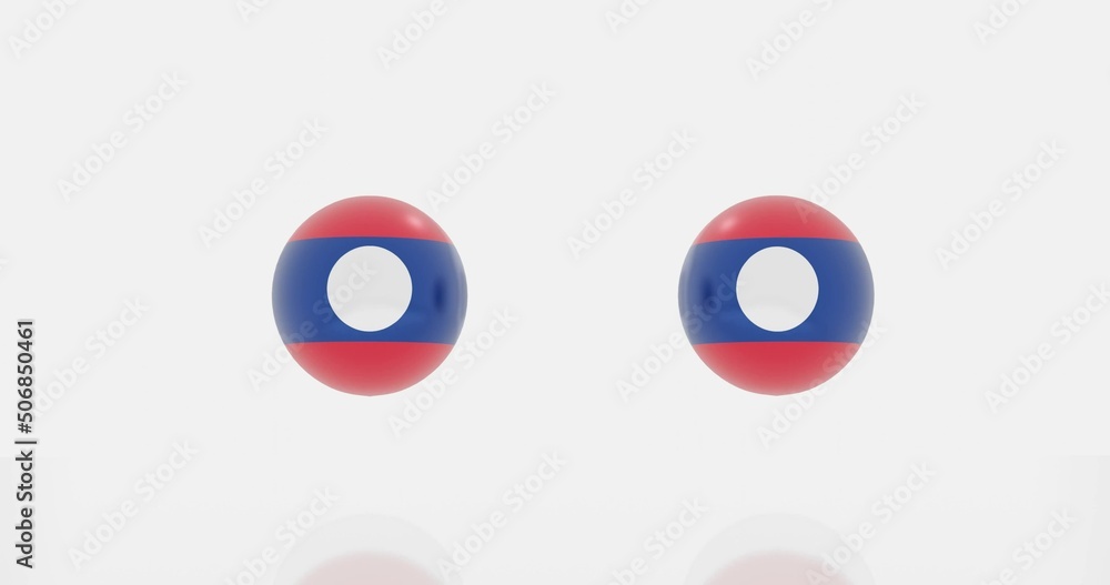 Laos flag icon or symbols