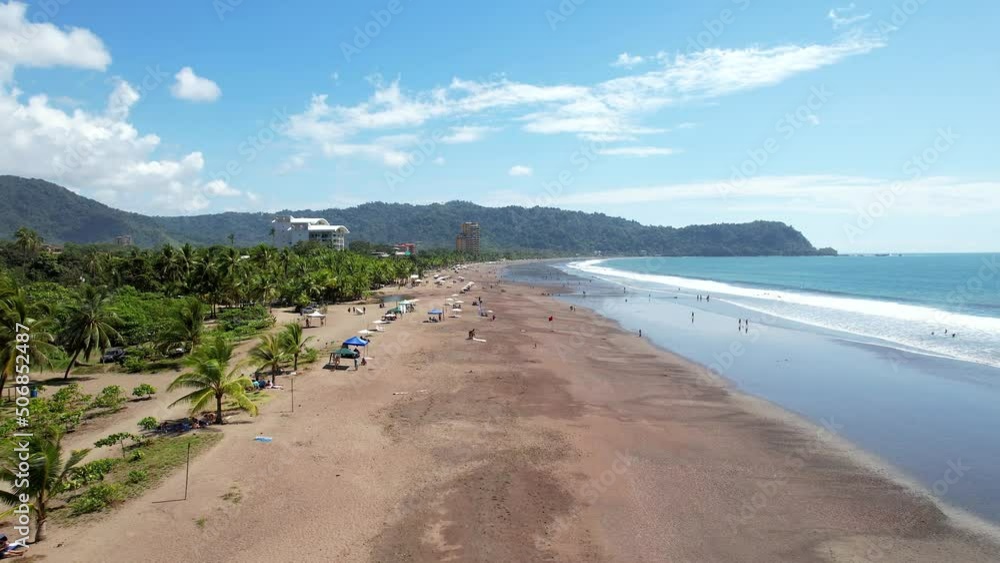 Aerial drone images, Beach Jaco, Puntarenas, Costa Rica, Dolly Out. Aerial drone images, Beach Jaco, Puntarenas, Costa Rica, Dolly Out.