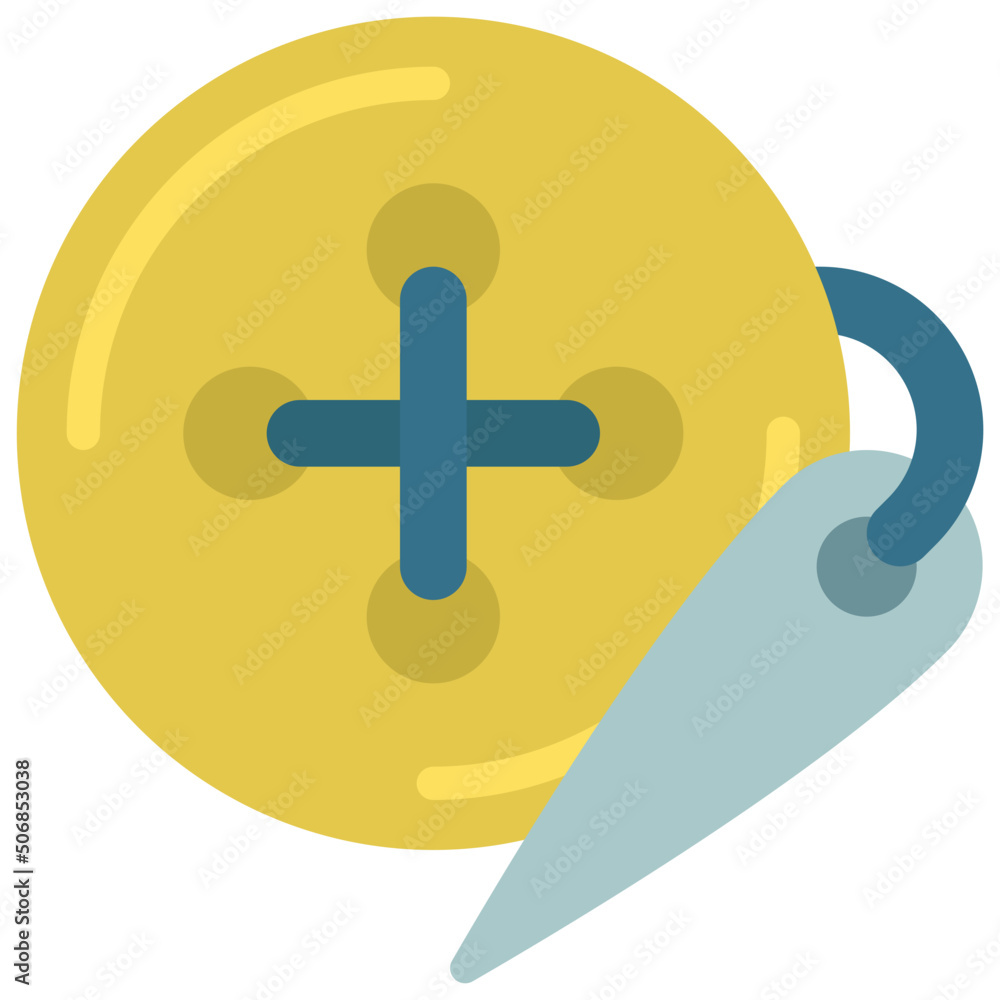 Fototapeta premium Stitching Button Icon