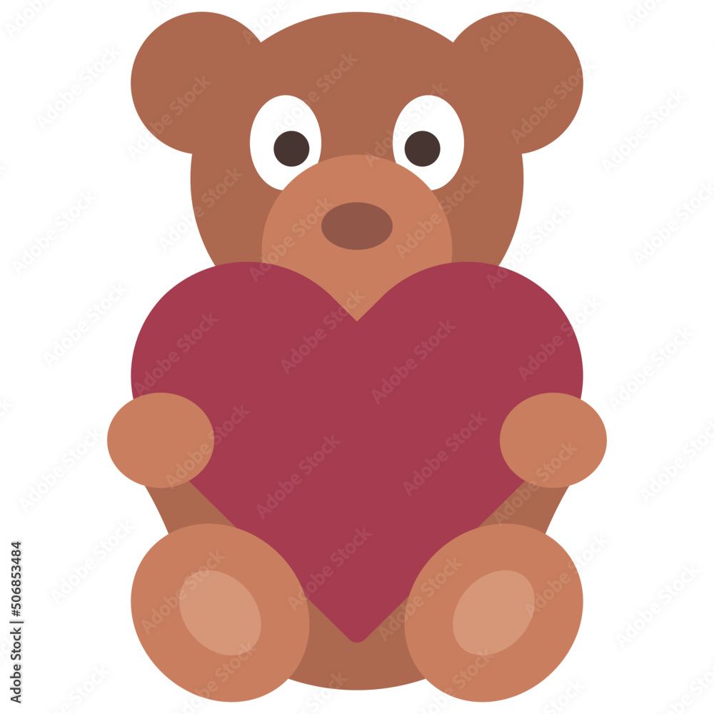 Heart Teddy Bear Icon