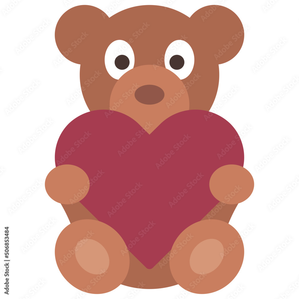 Heart Teddy Bear Icon Heart Teddy Bear Icon